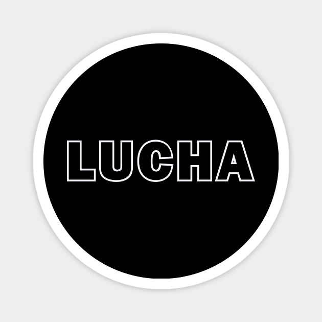 Lucha (White) Magnet by Ruiz Combat Grappling